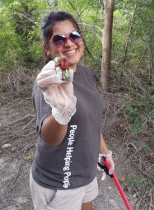 Team United Heritage volunteer at the Lake Travis Underwater & Shoreline Cleanup