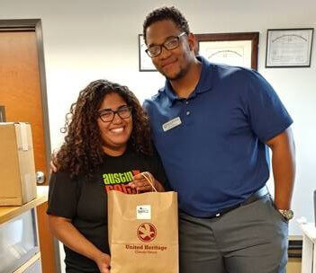 Photo of Westlake branch staff at pet shelter