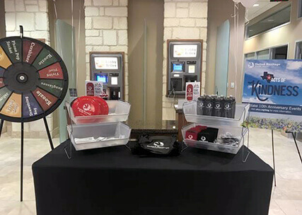Photo of cookies and drinks set out for members at Westlake branch