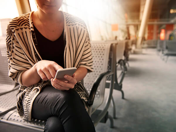 Woman looking at phone