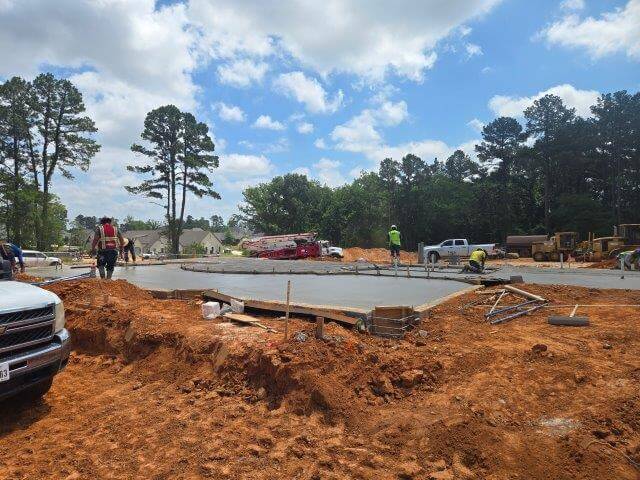 Concrete slab at new UHCU location