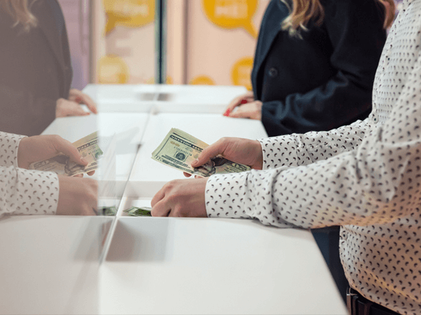Depositing money
