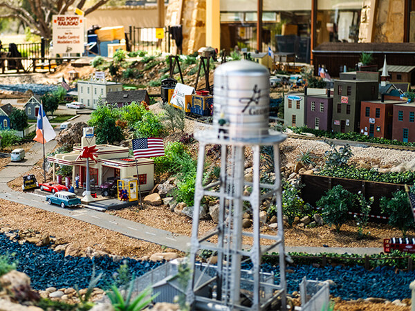 Wide angle shot of mini Georgetown