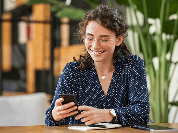 Woman Looking at Phone