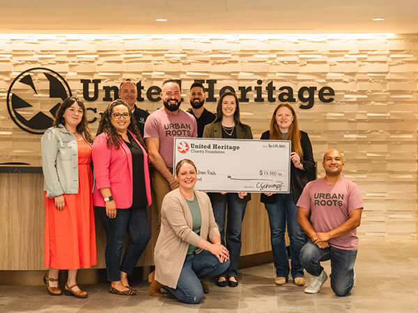 United Heritage Credit Union Donates $10,000 to Urban Roots