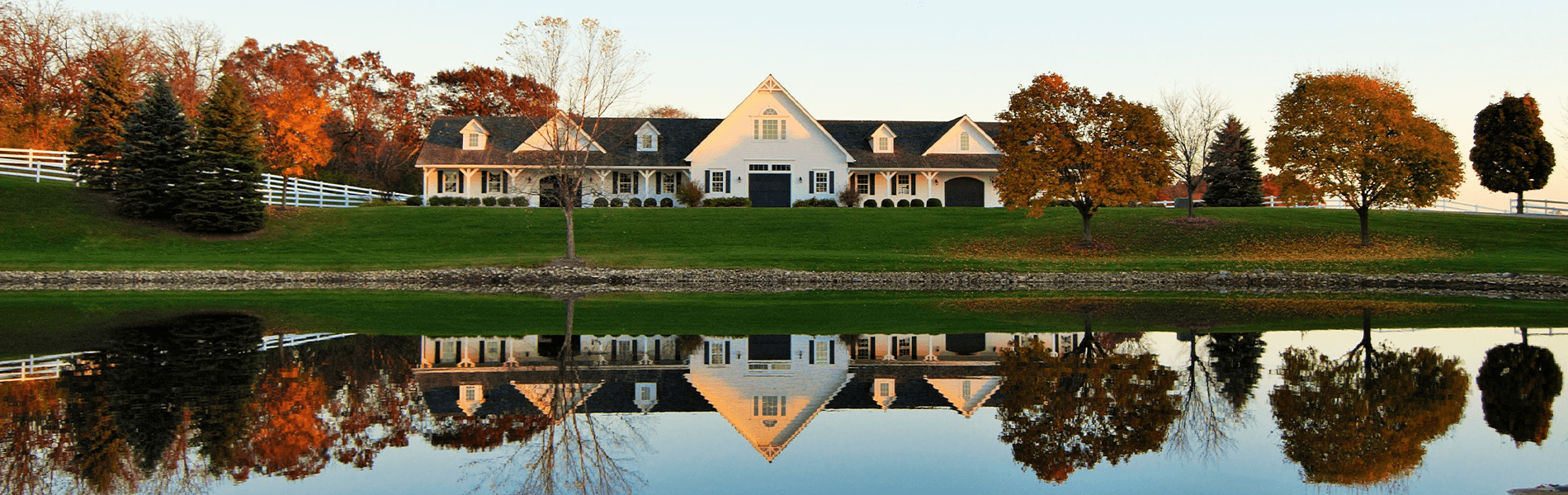 Big home on property with lake overlook